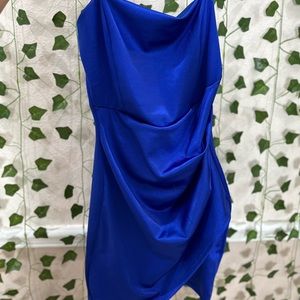 Royal blue mini dress